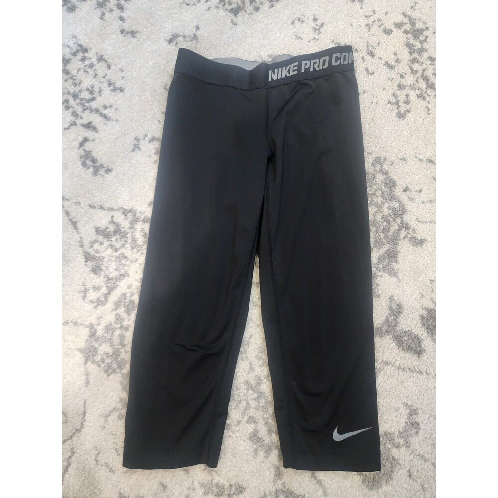 Nike SMALL Pro Combat Compression Pants Large Black Capri Sports Performance